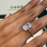 Classic 4.0 CT Radiant Moissanite Engagement Ring with Solitaire Design 3