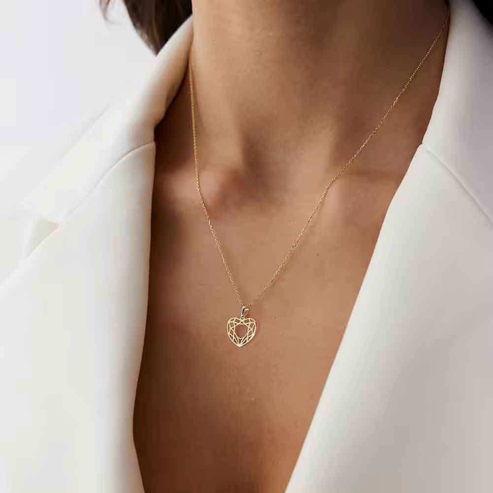 Round Cut Cubic Zirconia in 925 Sterling Silver Necklace 2