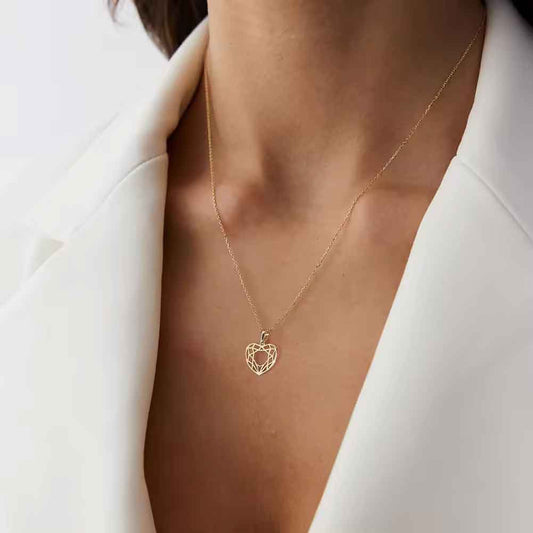 Round Cut Cubic Zirconia in 925 Sterling Silver Necklace 2