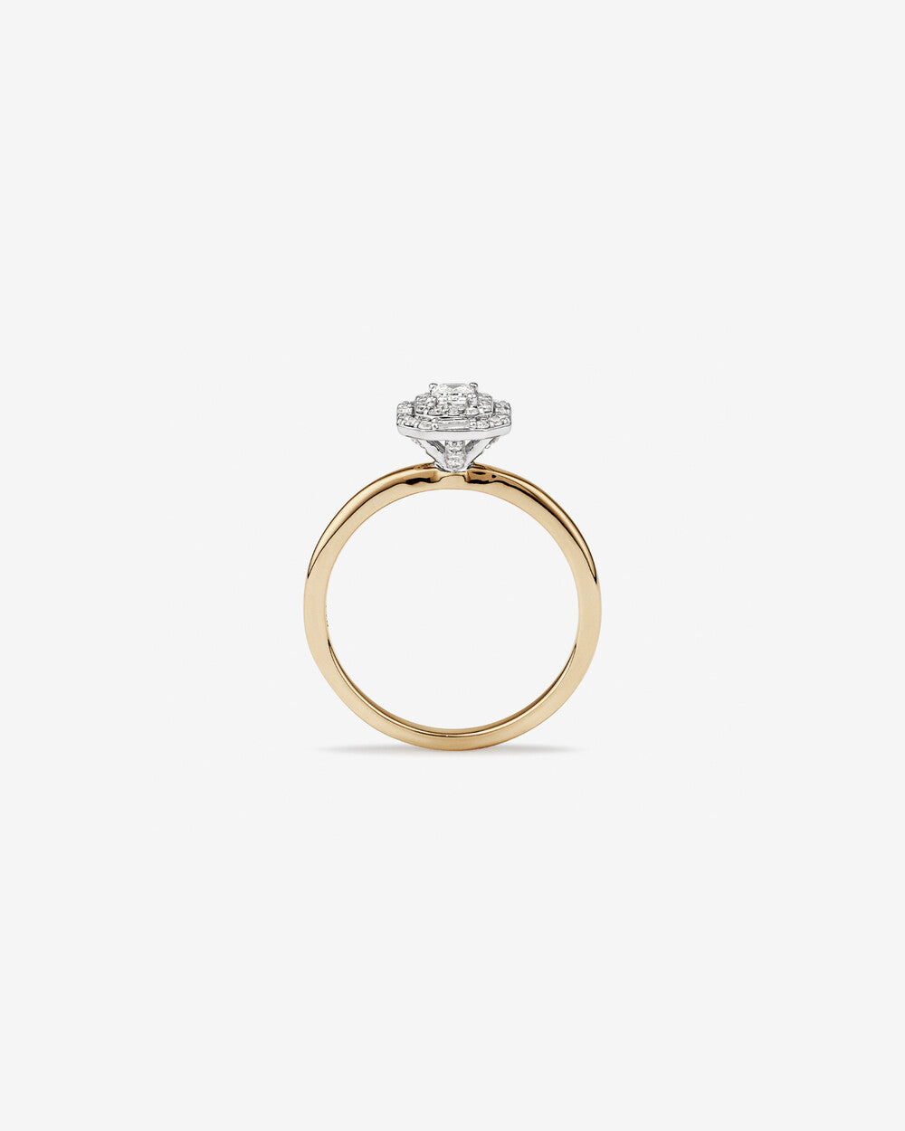 Stunning 0.5 CT Emerald Moissanite Engagement Ring With Double Halo Design 2