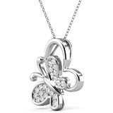 Round Cut Cubic Zirconia in 925 Sterling Silver Necklace 2