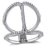Round Cut Cubic Zirconia in 925 Sterling Silver Wedding Bands 4