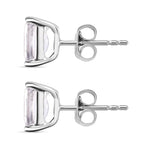 Round Cut Cubic Zirconia in 925 Sterling Silver Earrings 4