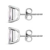 Round Cut Cubic Zirconia in 925 Sterling Silver Earrings 4