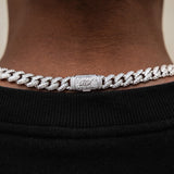 30 CT Round Moissanite Diamond Cuban Silver Necklace For Him 4