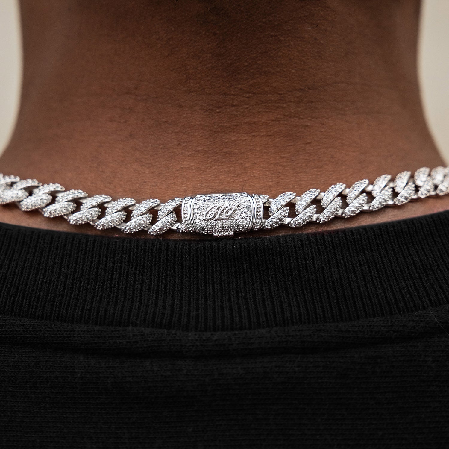 30 CT Round Moissanite Diamond Cuban Silver Necklace For Him 4