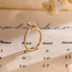 Stunning 1.0 CT Pear Moissanite Engagement Ring with Halo & Pave Design 6
