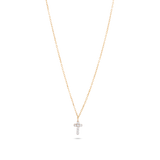 0.30 TCW Round Cut Moissanite Diamond Cross Pendant Necklace in Solid Gold 2