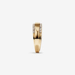 0.37 TCW Round Moissanite Two Row  Men's Wedding Band in Solid Gold 3