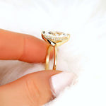 Stunning 2.80 CT Marquise Moissanite Engagement Ring with Hidden Halo Design 7
