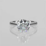 Stunning 2.0 CT Round Moissanite Engagement Ring with Solitaire Design 4