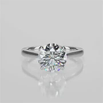 Stunning 2.0 CT Round Moissanite Engagement Ring with Solitaire Design 4