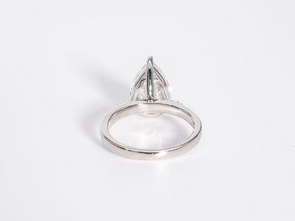Stunning 3.0 CT Pear Cut Moissanite Engagement Ring with Pave Design 6