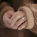 Stunning 1.0 CT Round Moissanite Engagement Ring with Hidden Halo Design 14
