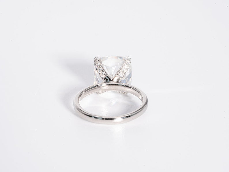 Stunning 4.50 CT Cushion Moissanite Engagement Ring with Solitaire Design 3