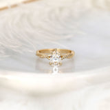 Stunning 1.50 CT Pear Moissanite Engagement Ring with Twisted Pave Design 1