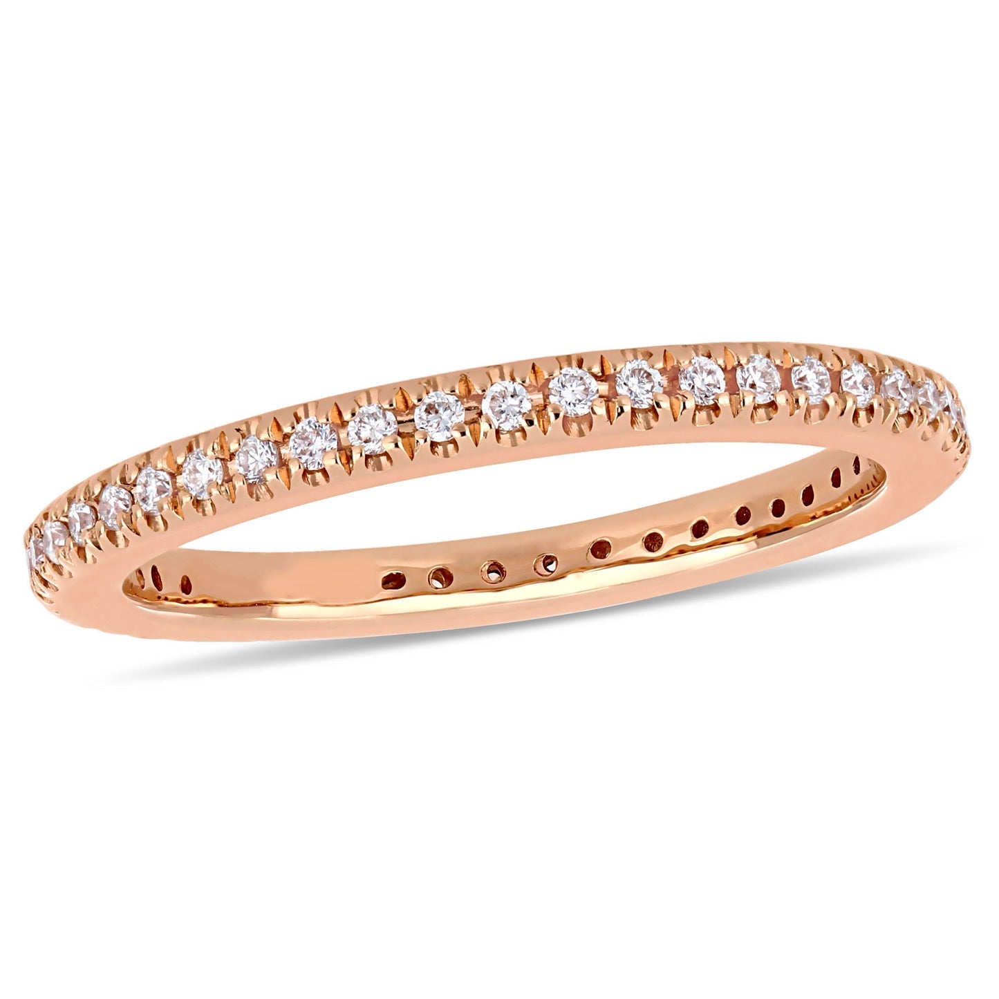 Round Cut Cubic Zirconia in 925 Sterling Silver Wedding Bands 1