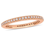 Round Cut Cubic Zirconia in 925 Sterling Silver Wedding Bands 12