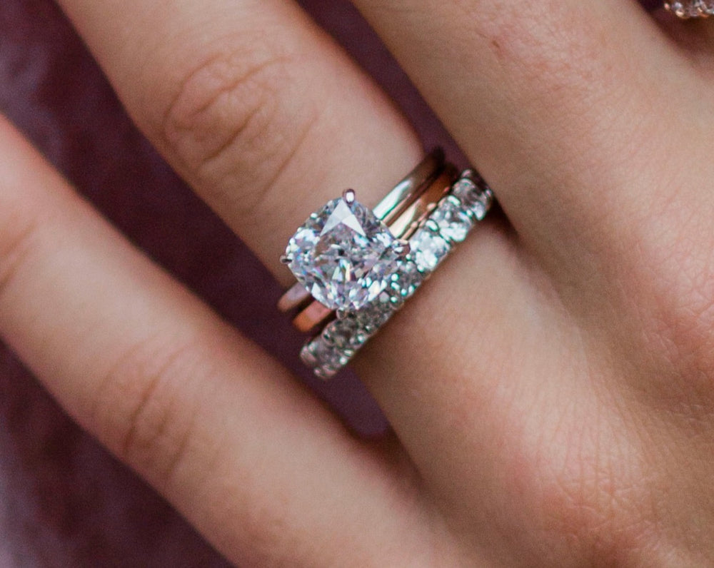 Cushion Cut Solitaire Style Cubic Zirconia in 925 Sterling Silver Ring 2