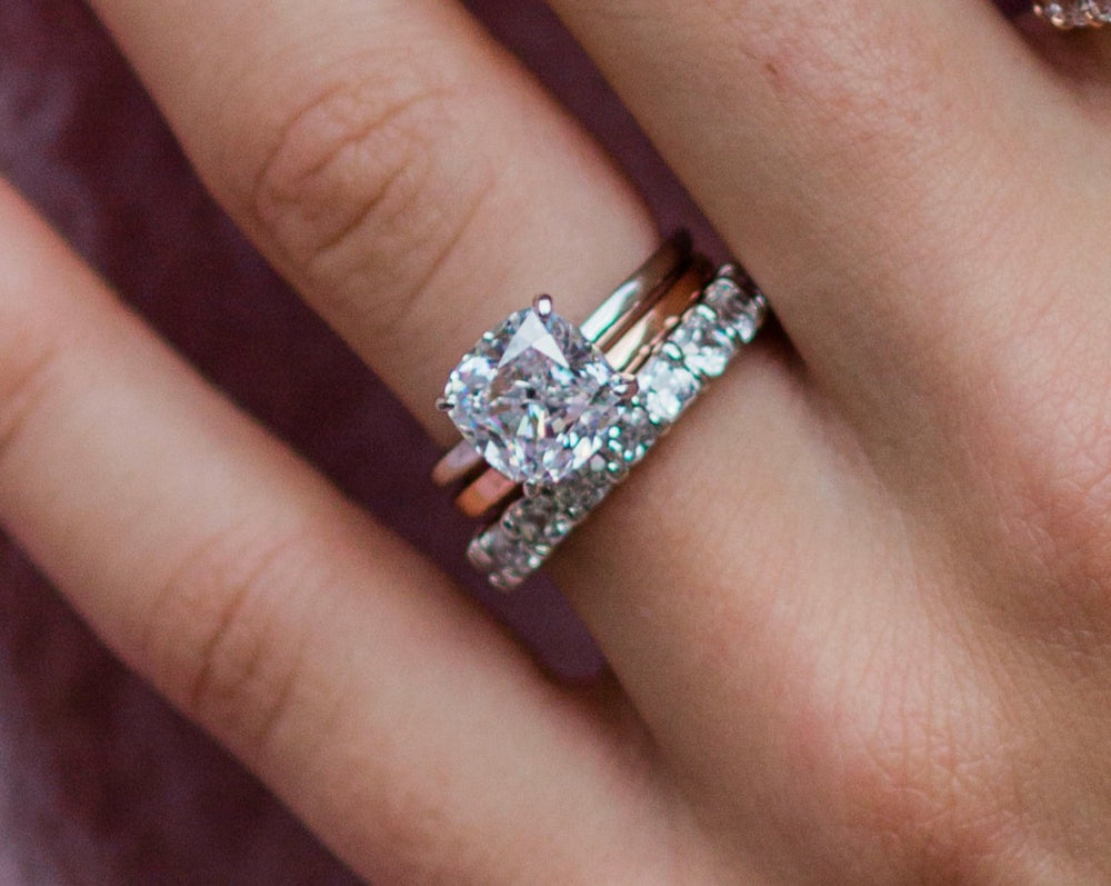 Cushion Cut Solitaire Style Cubic Zirconia in 925 Sterling Silver Ring 2