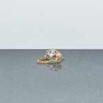1.0 TCW Round Cut Moissanite Chained  Earrings in Gold 6