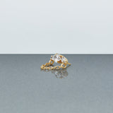 1.0 TCW Round Cut Moissanite Chained  Earrings in Gold 6