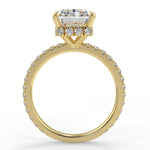 Stunning 2.50 CT Radiant Moissanite Engagement Ring with Hidden Halo & Pave Design 2