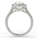 Stunning 2.11 CT Oval Moissanite Engagement Ring with Halo & Pave Design 6