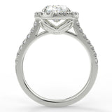 Stunning 2.11 CT Oval Moissanite Engagement Ring with Halo & Pave Design 6