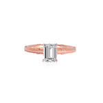 Stunning 1.0 CT Emerald Moissanite Engagement Ring with Hidden Halo Design 1
