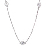 Round Cut Cubic Zirconia in 925 Sterling Silver Necklace 8