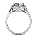 Round Cut Halo and Channel Pave Style Cubic Zirconia in 925 Sterling Silver Ring 3