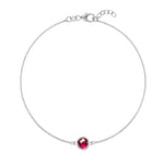 0.84 CT Round Ruby Lab Made Diamond- July Birthstone Solitaire Bracelet 6