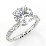 Stunning 2.0 CT Round Moissanite Engagement Ring with Pave Design 5
