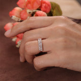 1.0 TCW Baguette & Round Cut Moissanite Bridal Wedding Band 8