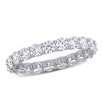Round Cut Cubic Zirconia in 925 Sterling Silver Wedding Bands 8