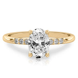 Stunning 1.0- 2.0 CT Oval Moissanite Engagement Ring with Pave Design 1