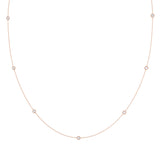 0.60 CT Round Moissanite Diamond Floating Diamond Bezel Necklace in Solid Gold 5