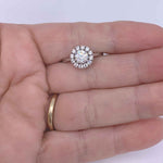 Round Cut Halo Style Cubic Zirconia in 925 Sterling Silver Ring 6