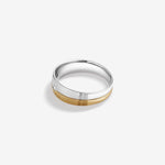 0.15 CT Round Moissanite Channel Set Men's Wedding Band in Solid Gold 4