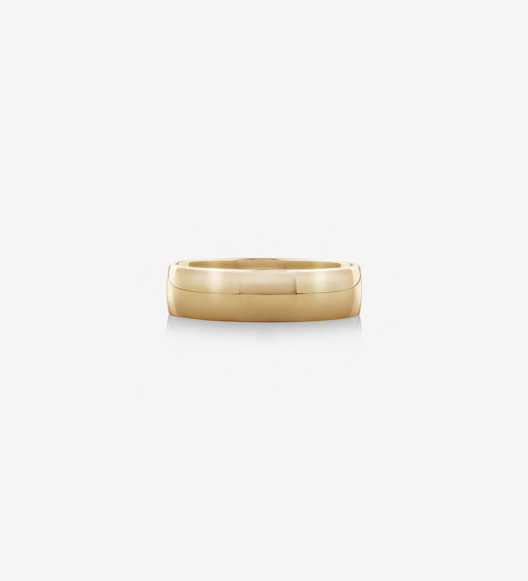 Classic Curved  Men's Wedding Band in Solid Gold 1