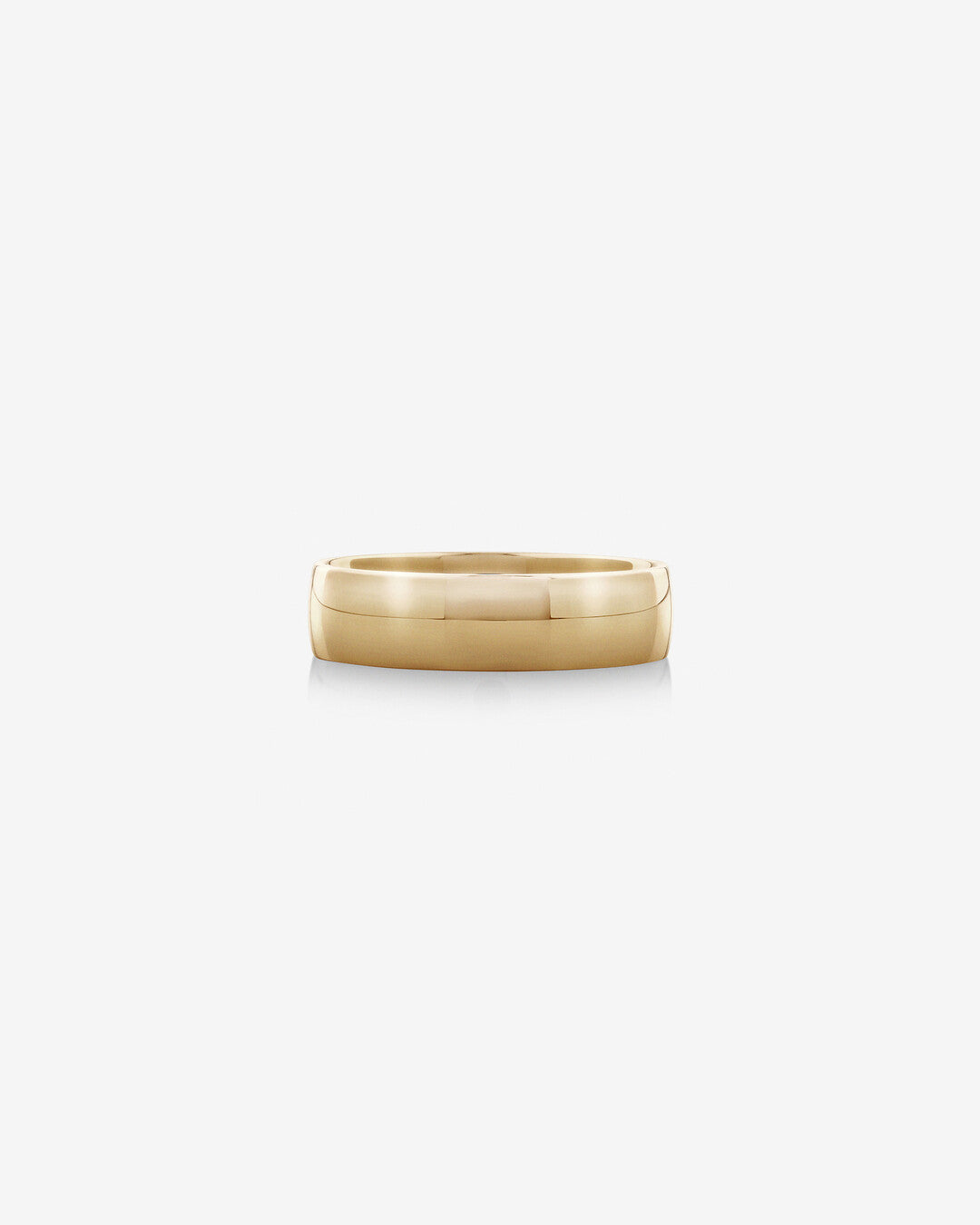 Classic Curved  Men's Wedding Band in Solid Gold 1