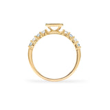 0.96 TCW Round Aquamarine Lab Made Diamond- March Birthstone Ring 4