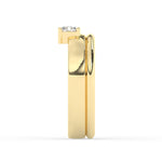 Delicate 0.60 CT Moissanite Solitaire Men's Wedding Band with Radiant Cut Stones in Solid Gold 4