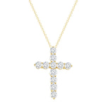Classic 1.0 TCW Moissanite Diamond Solitaire Pendant Necklace in Solid Gold 5