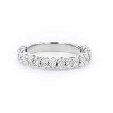 Stunning 0.50 CT Oval Moissanite Stones Half Eternity Wedding Band 1