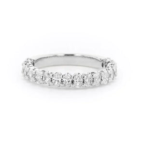 Stunning 0.50 CT Oval Moissanite Stones Half Eternity Wedding Band