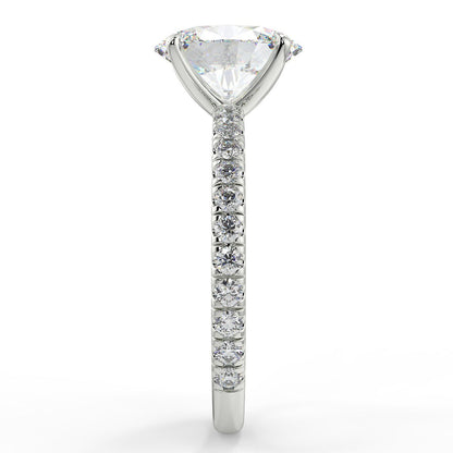 Stunning 2.11 CT Oval Moissanite Engagement Ring with Pave Design 7