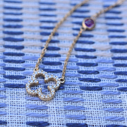 0.25 CT Round Amethyst Lab Made Diamond- February Birthstone Necklace 6