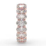Stunning 2.50 TCW Oval Moissanite Stones Full Eternity Wedding Bands 10